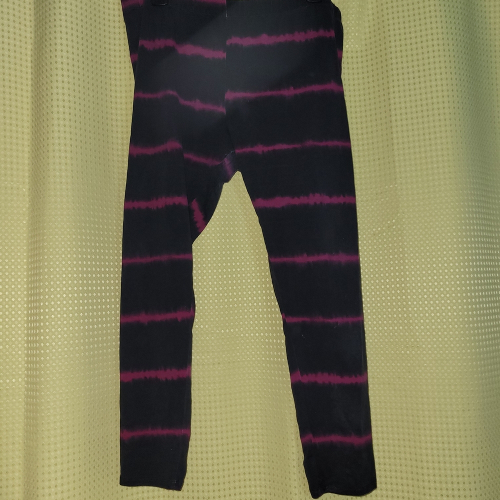 No Boundaries Black and Pink Tie-Dye Leggings Size 3XL